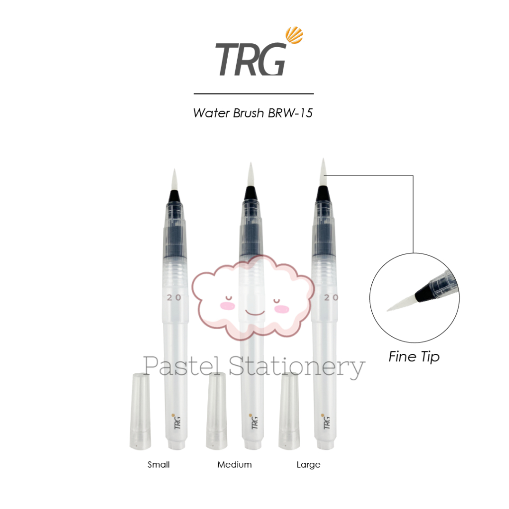 

TRG Kuas Lukis Cat Air BRW-15 Small Medium Large - Watercolor Water Brush Pen Watercolour Art Paint TRG