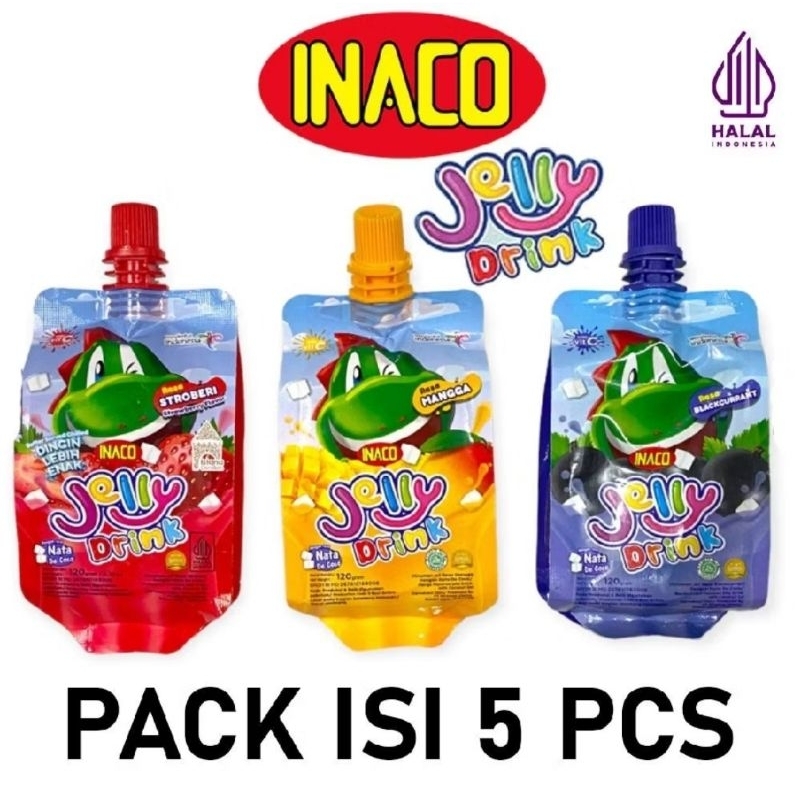 

Inaco Jelly Drink 120gr (1 pack 5 pc)boleh mix