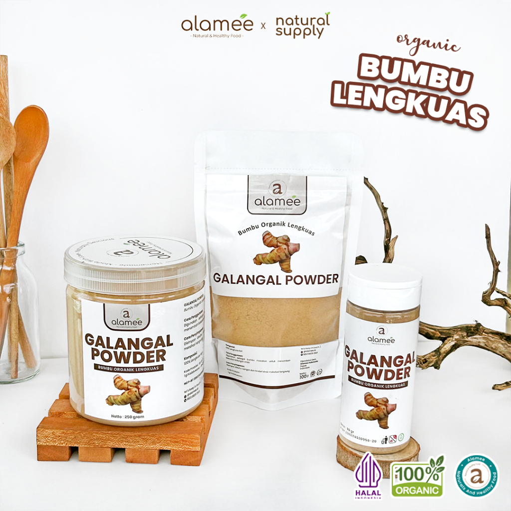 

ALAMEE Lengkuas Bubuk Asli Galangal Powder Murni Tanpa Campuran Bumbu Organik