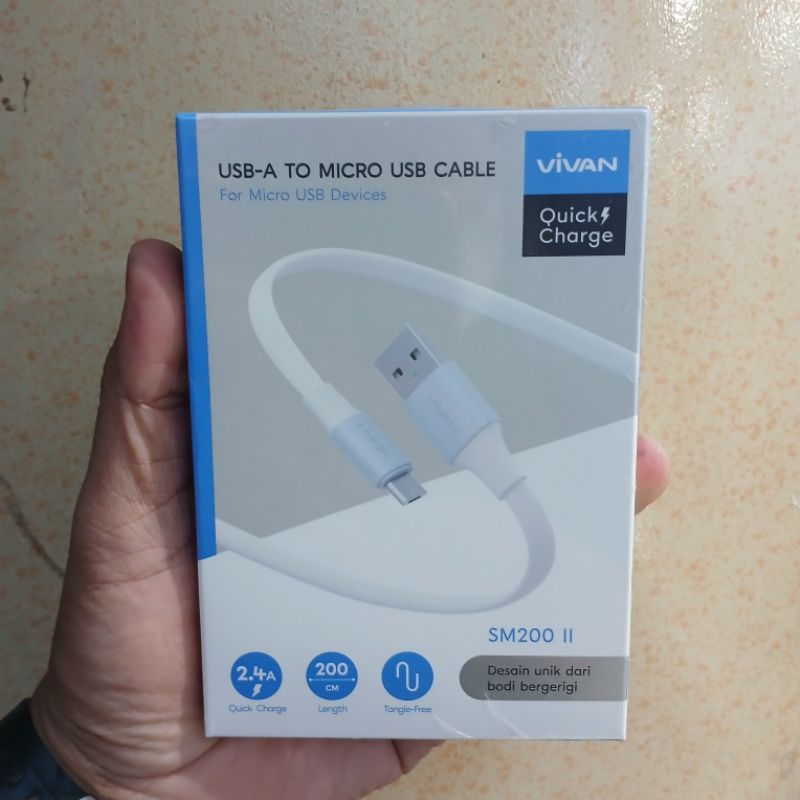 SM200 II VIVAN DATA CABLE | QUICK CHARGE 18W | 200CM