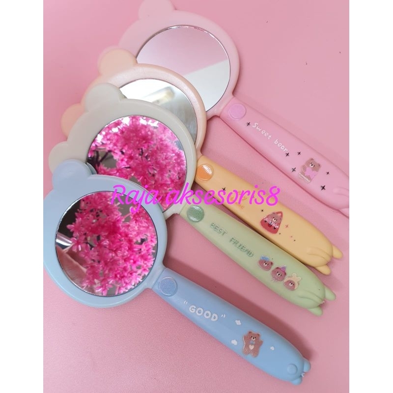 KACA GAGANG MOTIF PANDA / KACA GENGGAM / KACA GAGANG KARAKTER LUCU