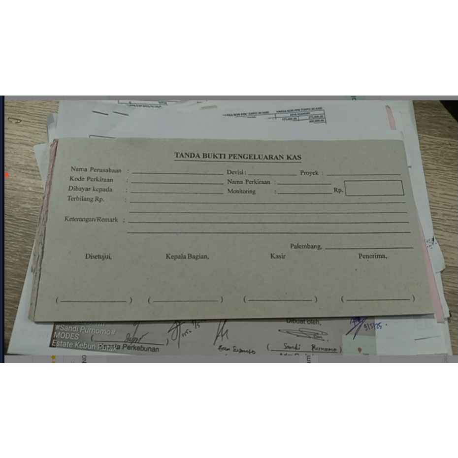 

Custom Nota Kertas Buram