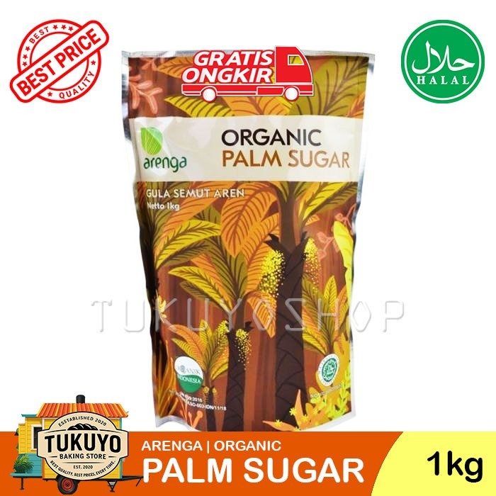 

Gula Aren Organik Arenga 1 kg Organic Palm Sugar Gula Bubuk Semut - 1 Pcs Pouch