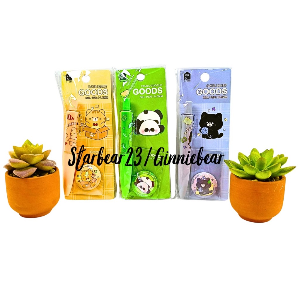 

Bolpen Gel Plus Pin Good Diary Cat Kuki (CPF 761)