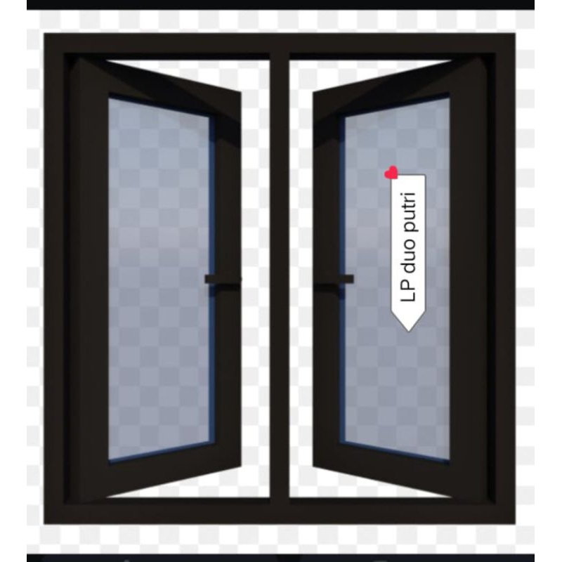 kusen jendela aluminium gandeng 3 inch ukuran T150xL100 bisa custom fast respon free paking kayu