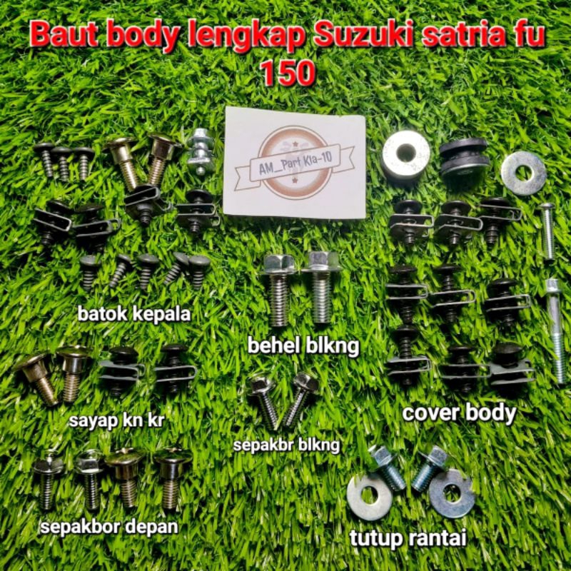baut body lengkap Suzuki satria fu 150-baut fullset satria fu 150
