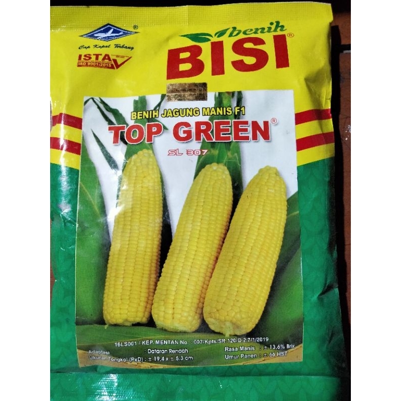 Benih jagung manis TOP GREEN F1 (250gr)