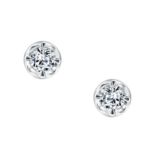 Frank & co. Timeless Armonia Stud Earrings | Anting Berlian Emas 18K Elegan & Simbol Harmoni