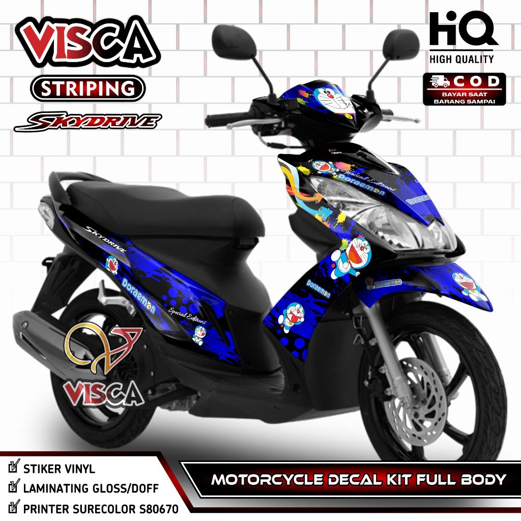 Stiker Skydrive 125 Fullbody - Decal Skydrive Full Body - Dekal Suzuki Skydrive 125 - Striping Skydr
