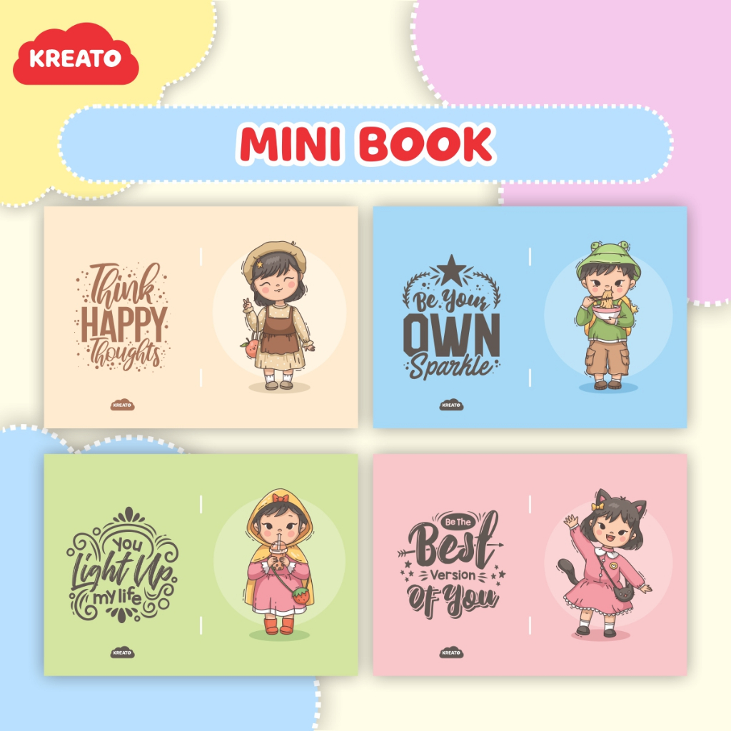 

Mini Book Tema Karakter Lucu Ukuran 10x14cm