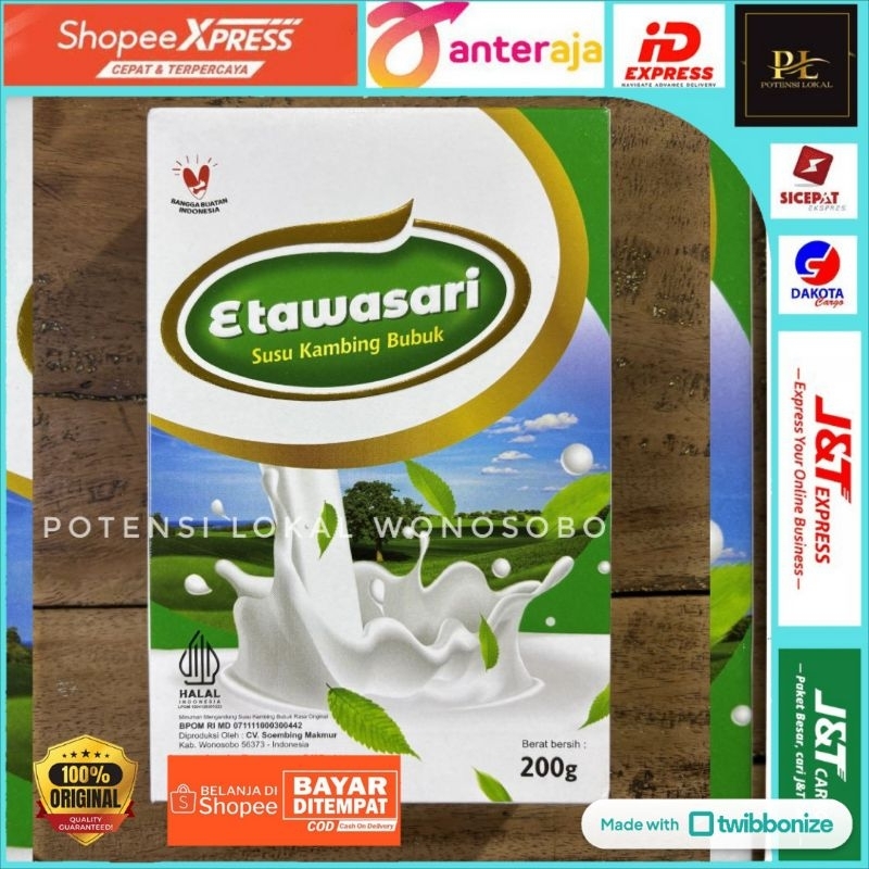 

ETAWASARI | Susu Bubuk Kambing Etawa | 100% Original | Solusi Asam Urat dan Nyeri Sendi | Penambah Stamina dan Daya Tahan Tubuh