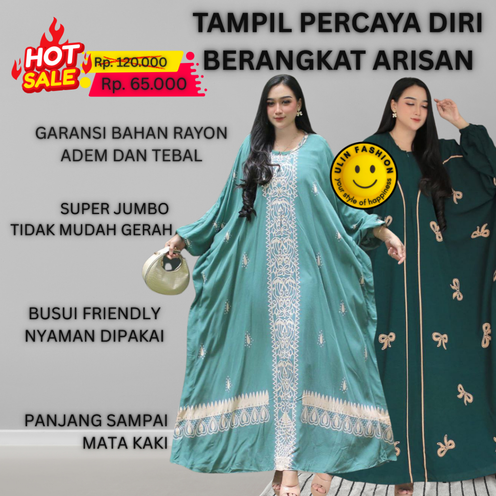Kaftan Jumbo Gamis Grosir Kaftan Abaya Rayon Jumbo LD 170 Gamis Kaftan Panjang Rayon Premium Ulinfas