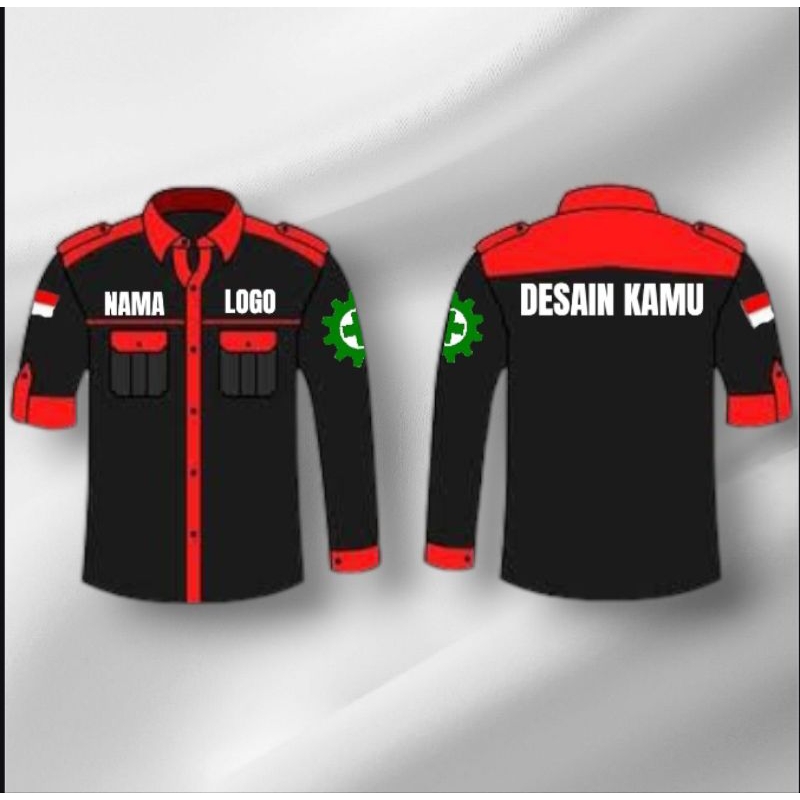 KEMEJA BORDIR, (seragam kerja)