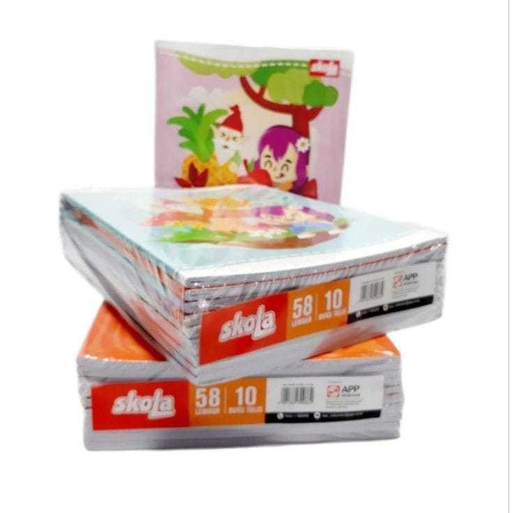 

buku tulis skola 1 pack isi 10 pcs 58 lembar