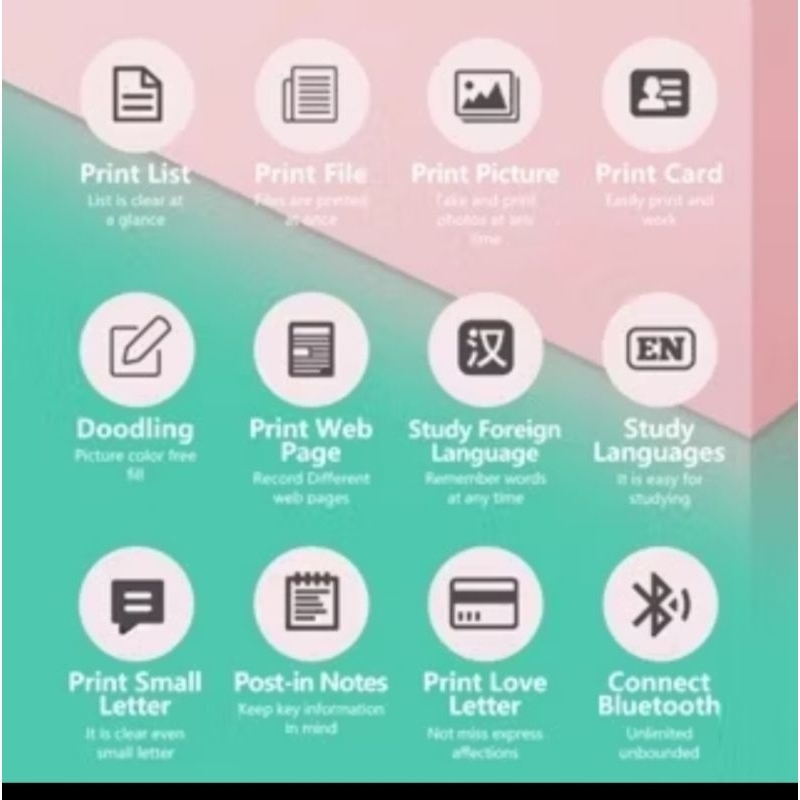 printer mini printer saku thermal tanpa tinta