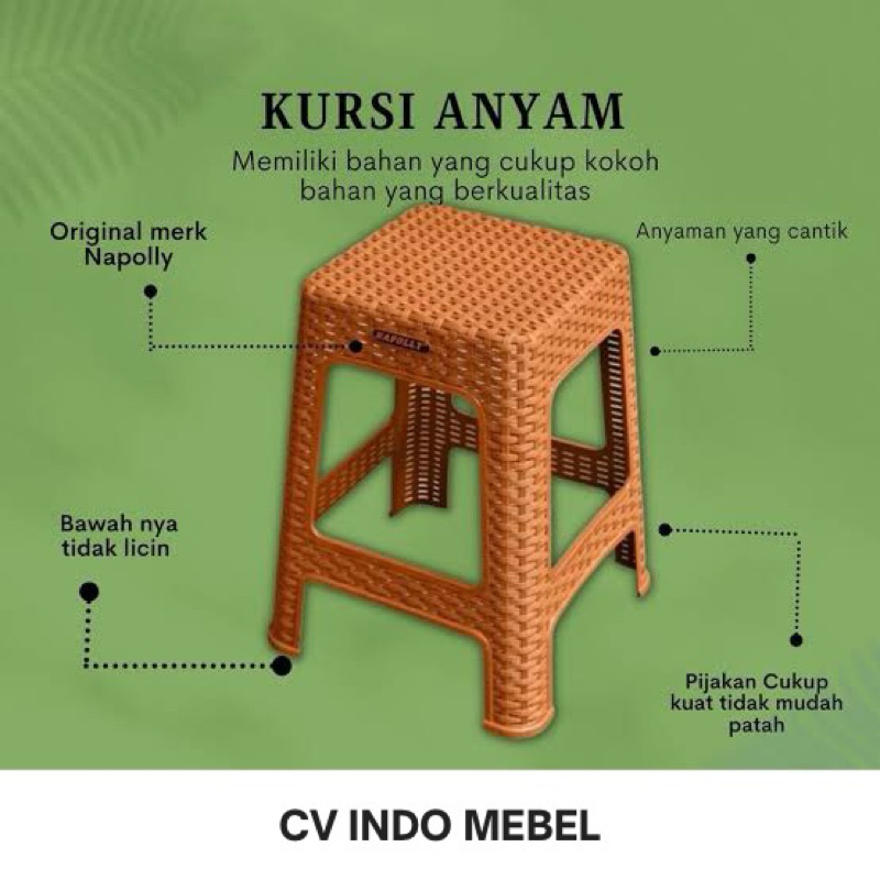 Kursi bakso bangku bakso bangku napolly kursi plastik napolly kursi plastik bangku motif rotan ready