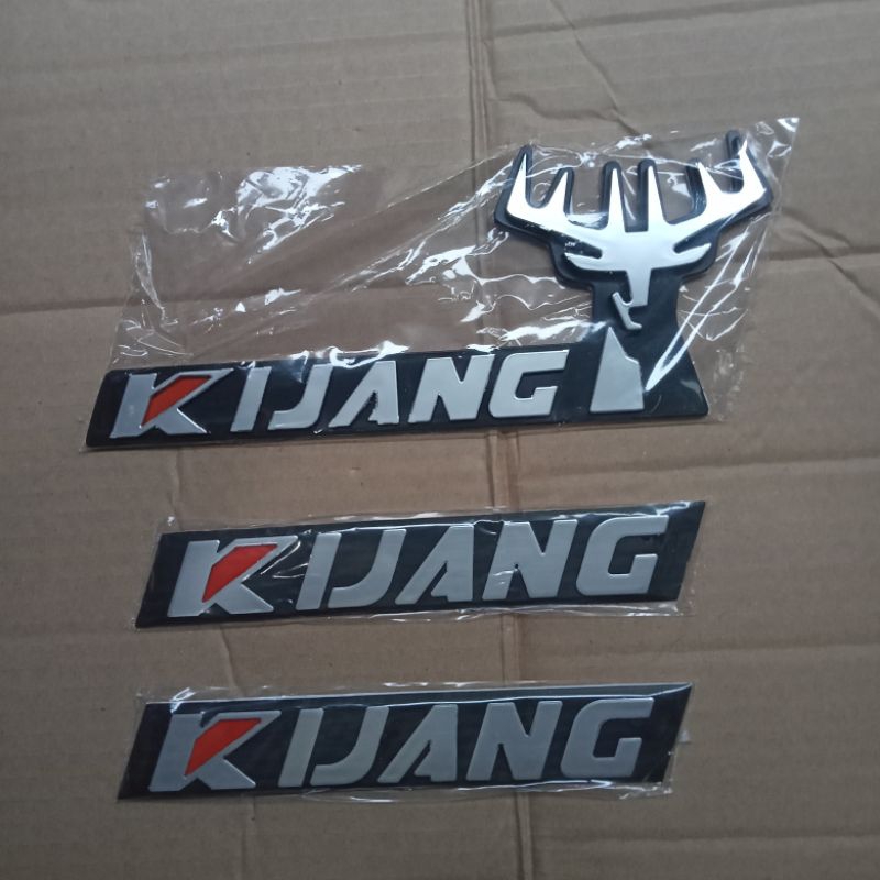 1 SET EMBLEM SAMPING KIJANG SUPER / GRAND / JANTAN / ROVER (WARNA SILVER)