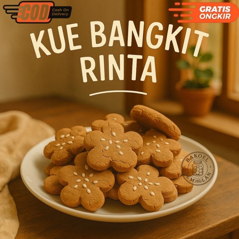 

Kue Bangkit Rinta Wijen 100gr 250gr 500gr