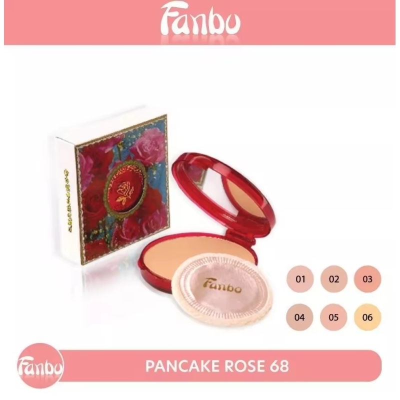 FANBO rose 68 pancake compact powder - bedak fanbo rose