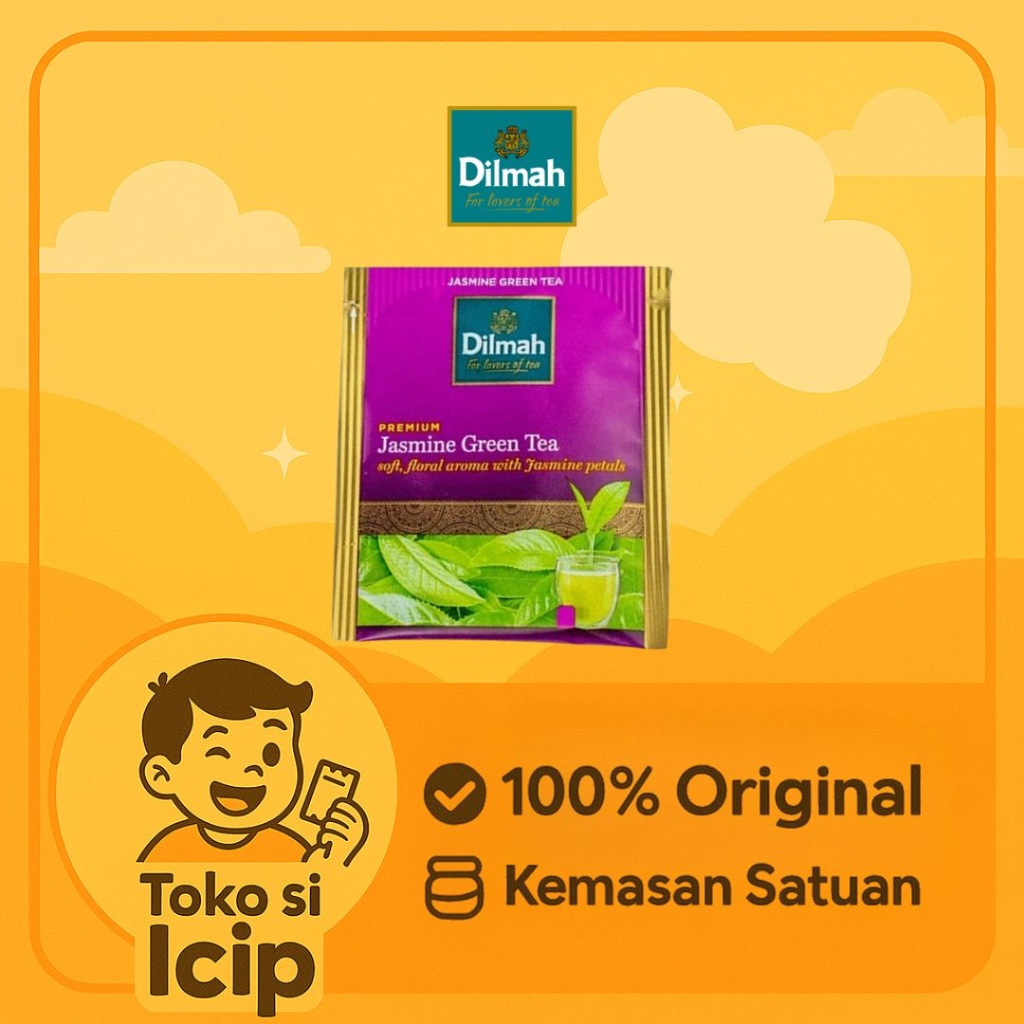 

[Sachet] Dilmah Jasmine Green Tea Teh Hijau Celup 1.5gr Eceran Original BPOM