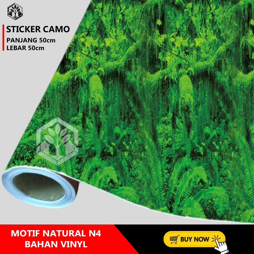 

STICKER CAMO BAHAN VINYL MOTIF NATURAL N4 50x50cm