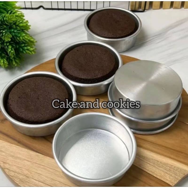 Cetakan brownies bulat mini Loyang brownies kukus / panggang