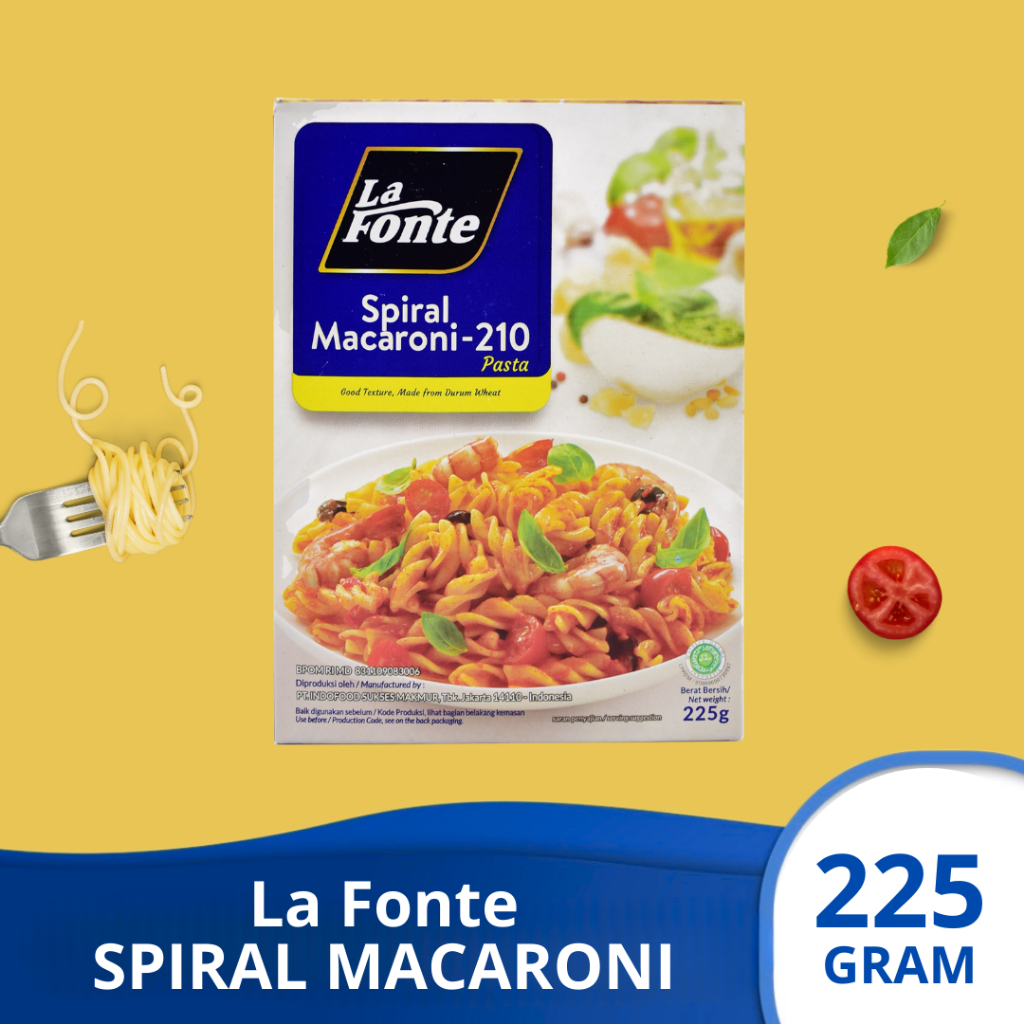 

LA FONTE SPIRAL MACARONI Pasta Instan 225 gram