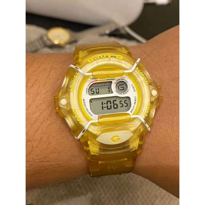 CASIO BABY-G SERI BG-340 YELLOW JELLY ORIGINAL SECOND GOOD