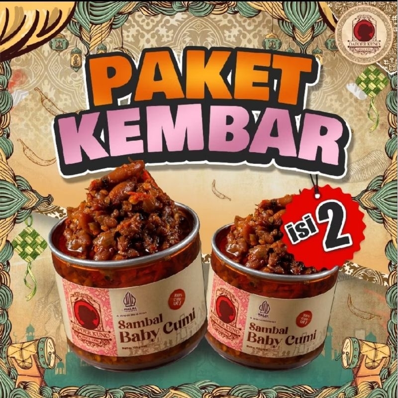 

DAPOER KUNO - Paket Kembar Sambel Baby Cumi 150g