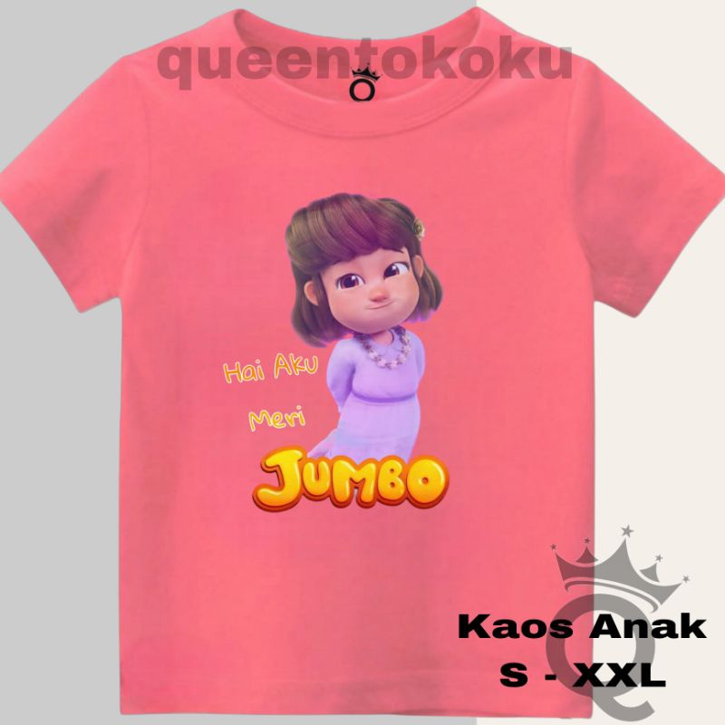 Kaos Anak Perempuan MERI JUMBO Hai Meri kaos tangan pendek lucu anak perempuan