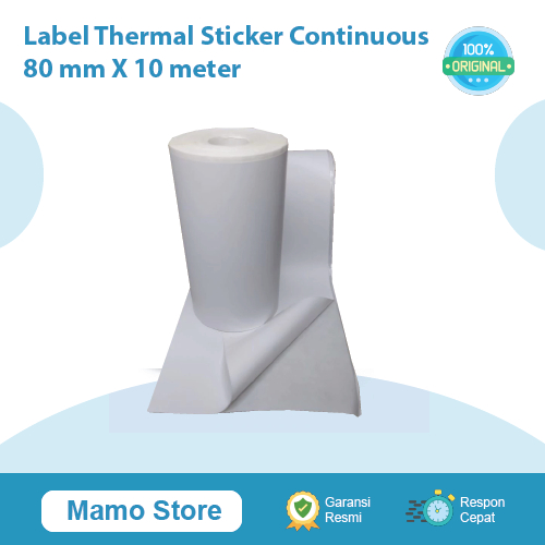 

KERTAS LABEL STICKER THERMAL CONTINUOUS 80mm X 10 meter