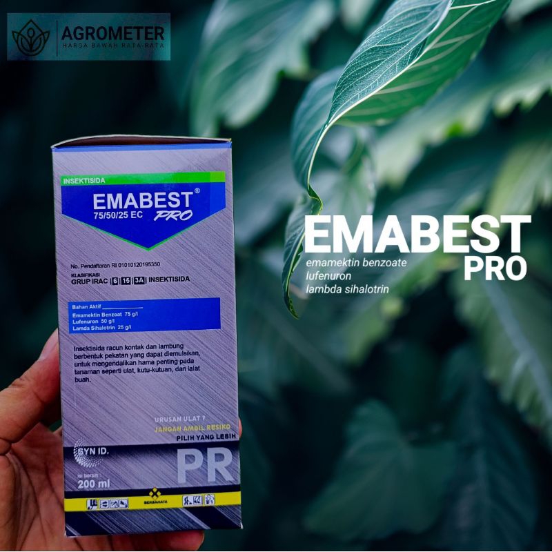 Insektisida EMABEST PRO 150EC 200ML TRIPLE ACTION  emamektin + lufenuron + lambda sihalotrin sikat u