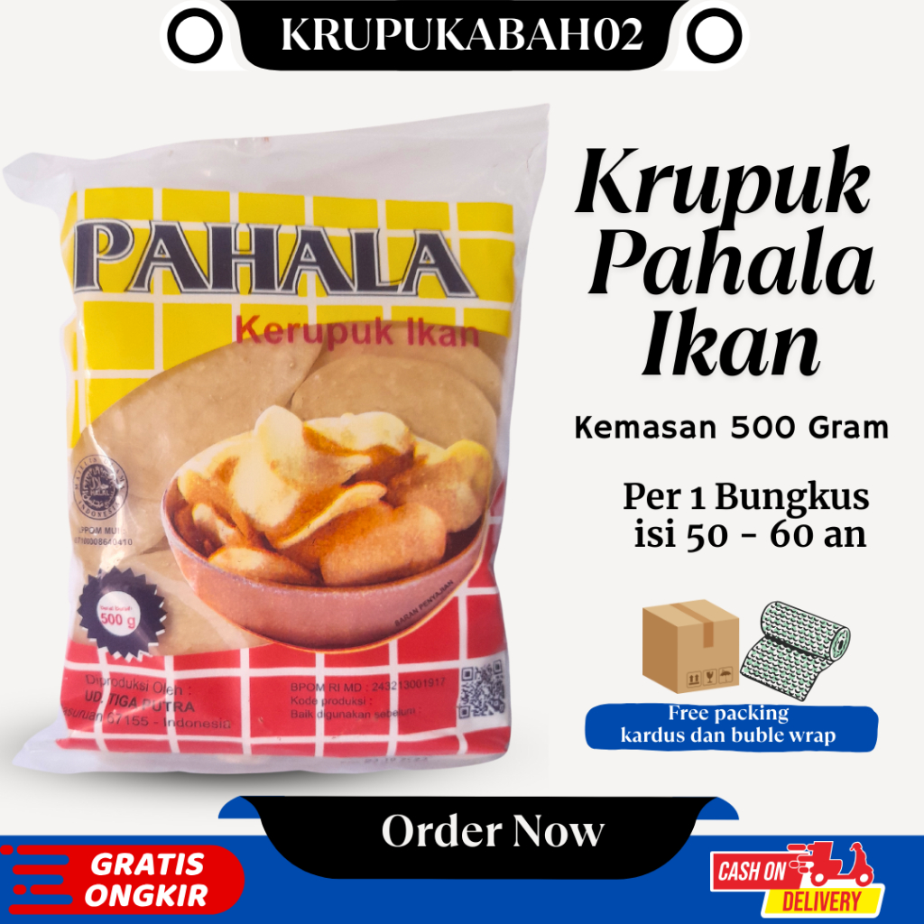 

Krupuk Pahala Ikan Kerupuk Rawon Tanpa Jemur Berat 500 Gram
