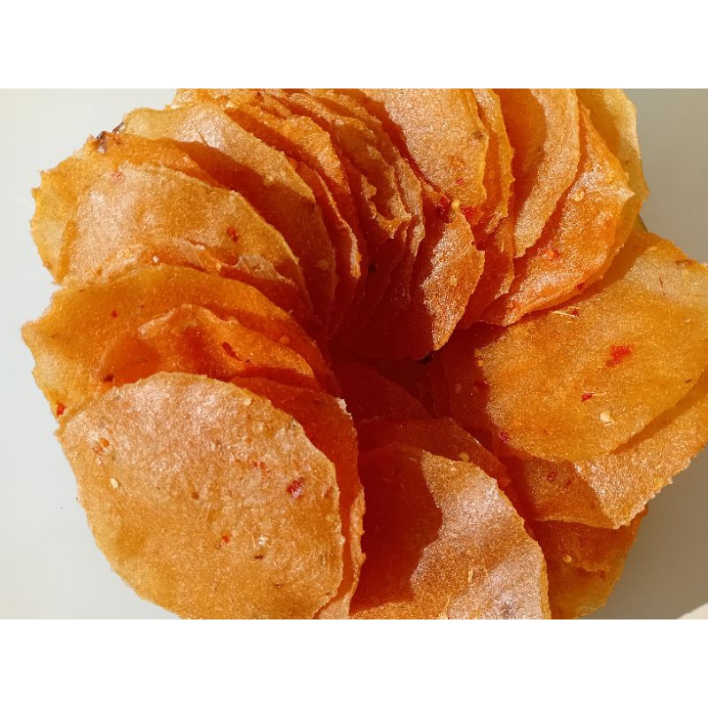 

Kerupuk opak lempeng singkong pedas 500gram