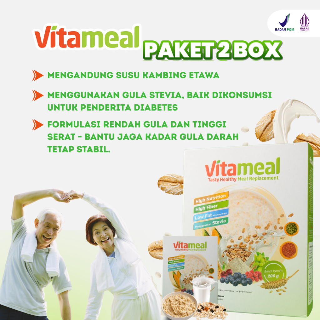 

[ GARANSI ] Vitameal Penurun Gula Kolesterol Diabetes Asam Lambung Halal Aman Diskon VITAMEL GERD