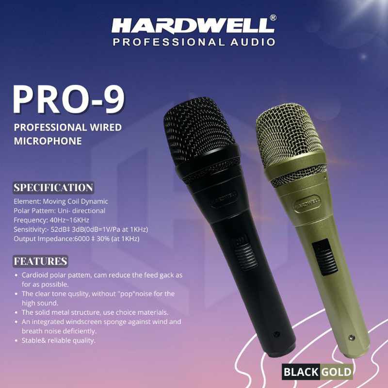 HARDWELL PRO-9  | Microphone kabel | Microphone VOCAL | hardwell | profesional microphone | Hardwell