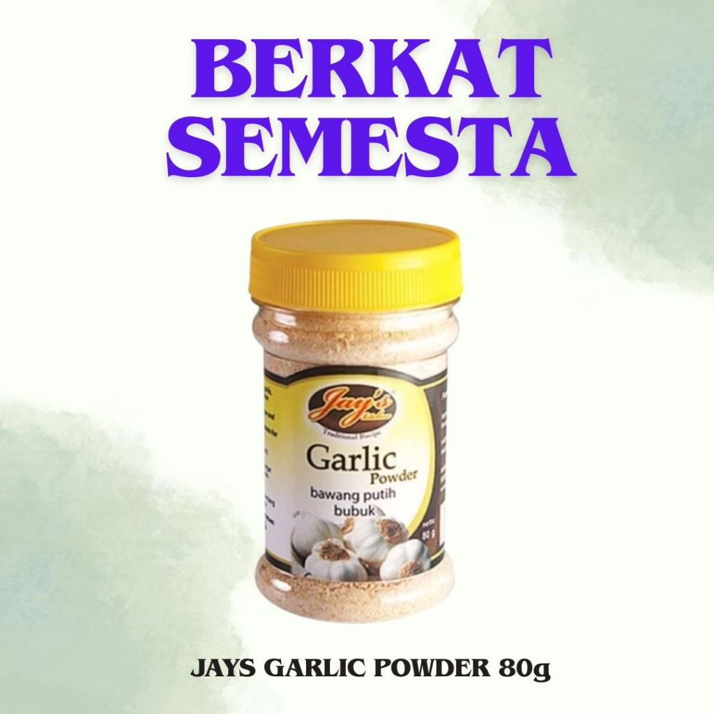 

JAYS Garlic Powder/Bawang Putih Bubuk 80GR, Bahan Tambahan Makanan