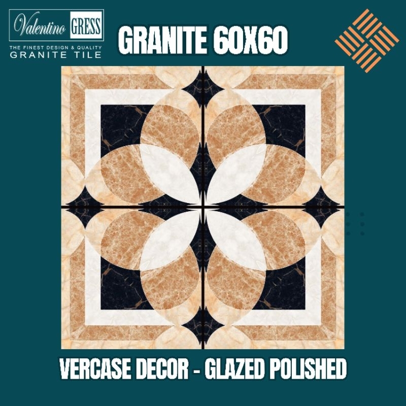 GRANITE 60X60 VERSACE DECOR | GLAZED POLISHED