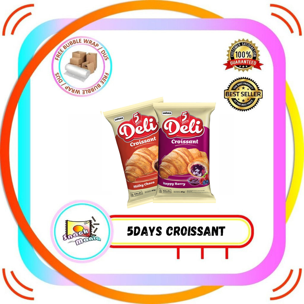 

5DAYS 5 Days Deli Milky Choco & Happy Berry Roti Croissant 45 gr