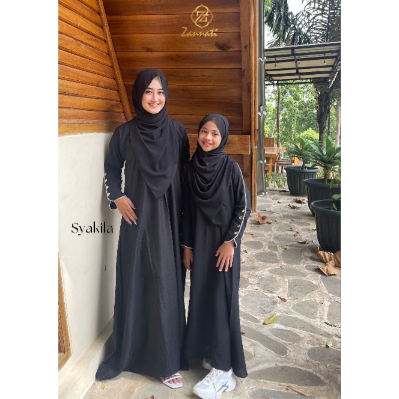 (BEST SELLER) Gamis Couple Ibu & Anak Gamis Tanggung Polo Linen Premium