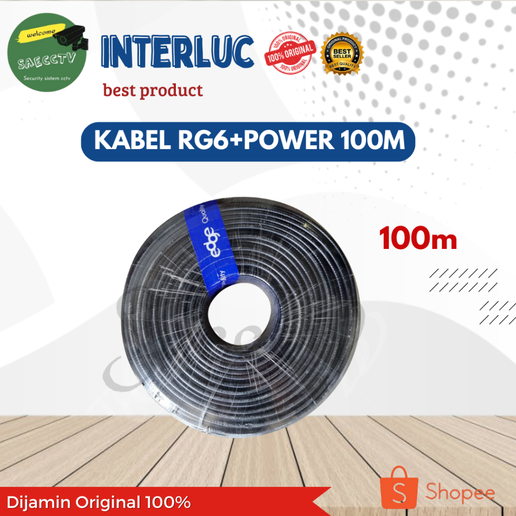 Kabel Camera Cctv Rg6+power 100meter/ Rg6 [1 roll]