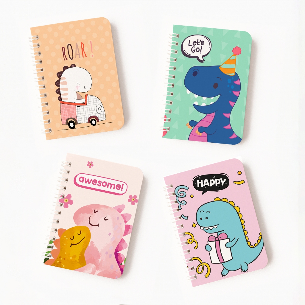 

Bukuqu Notebook Mini A7 Spiral #Dino Notebook, Buku catatan kecil, buku tulis pocket