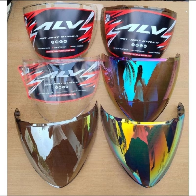 Visor helm Alv - Kaca helm Alv  - Visor Helm Alv Ultron Alv ultron pro Hitam Bening Silver Blue Red 