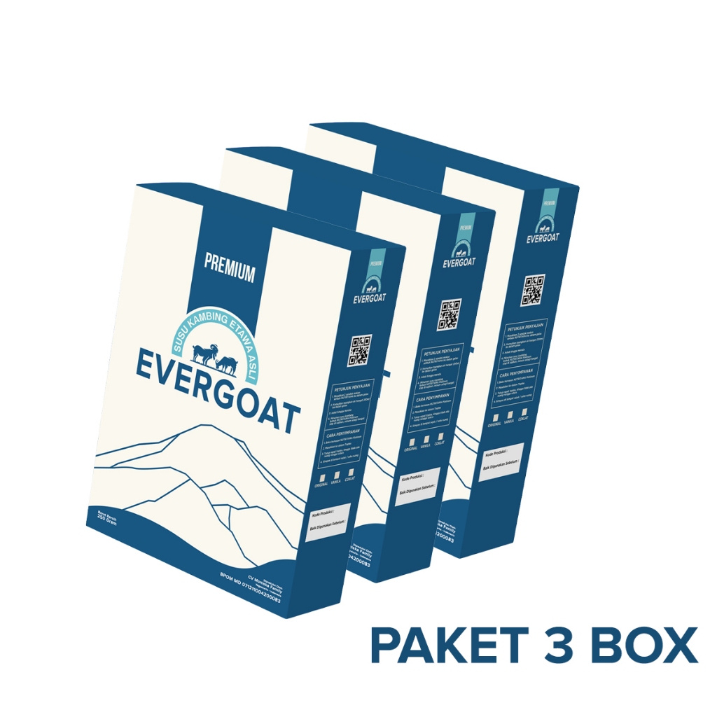 

Evergoat Paket 3 Box Susu Kambing Etawa Bubuk