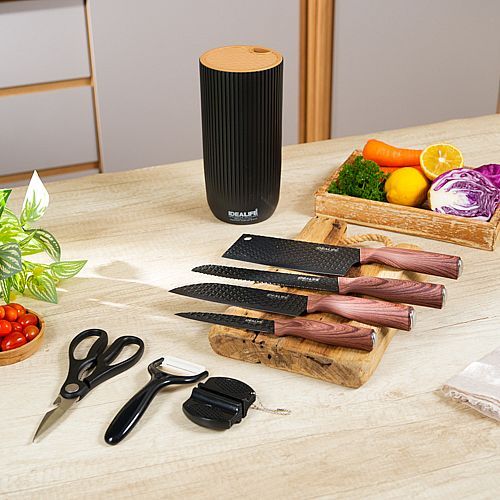 IDEALIFE - Professional Knife Set - Perlengkapan Pisau Dapur - KS-7001 / Pisau Set Idealife