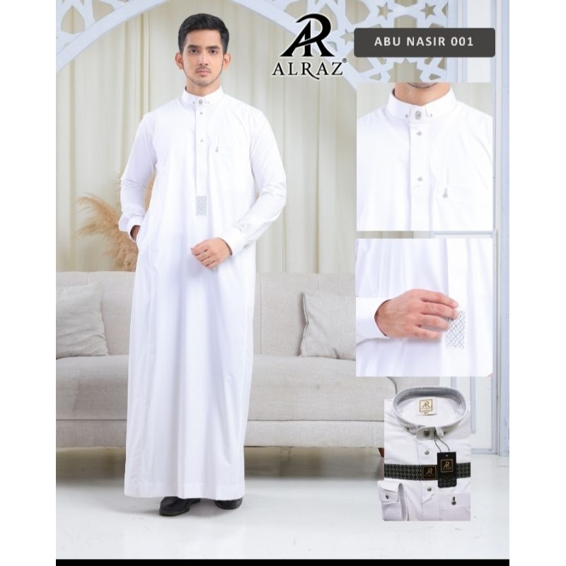 Jubah Alraz / Jubah Alraz putih / khusus putih / jubah pria Alraz / High Quality