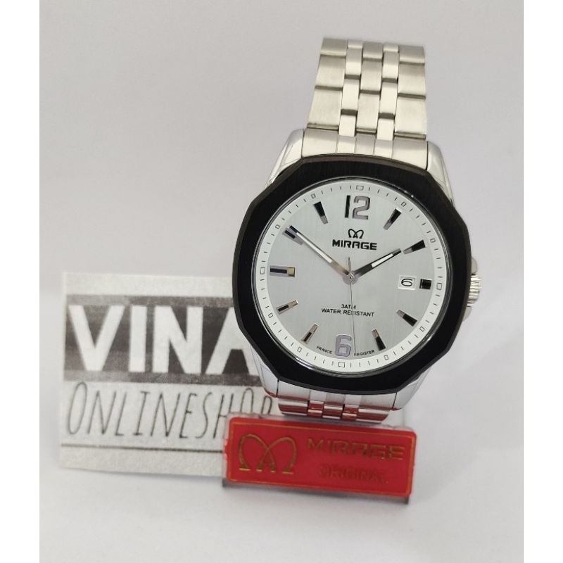 MIRAGE WATCH JAM RANTAI PRIA ORIGINAL ANALOG