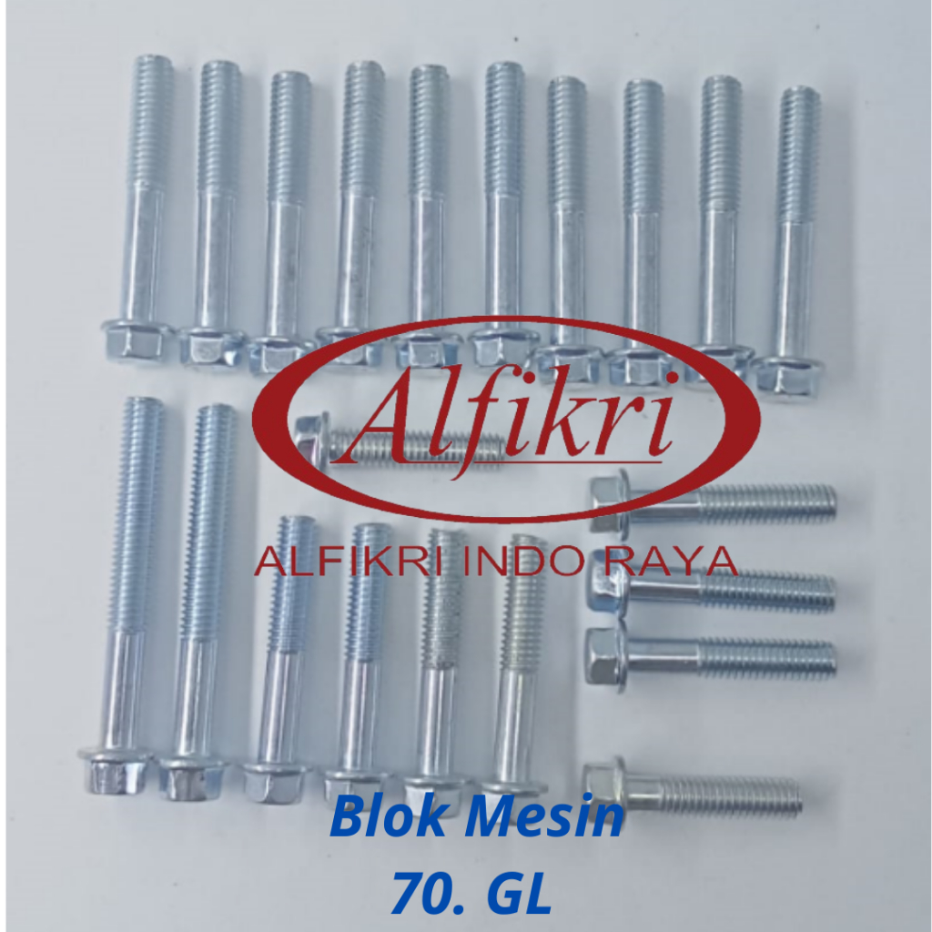 70. Blokmesin GL Baut Block Mesin Honda GL 1Set / Baud Cover Block Mesin GL Fullset / Baut Baud Hond