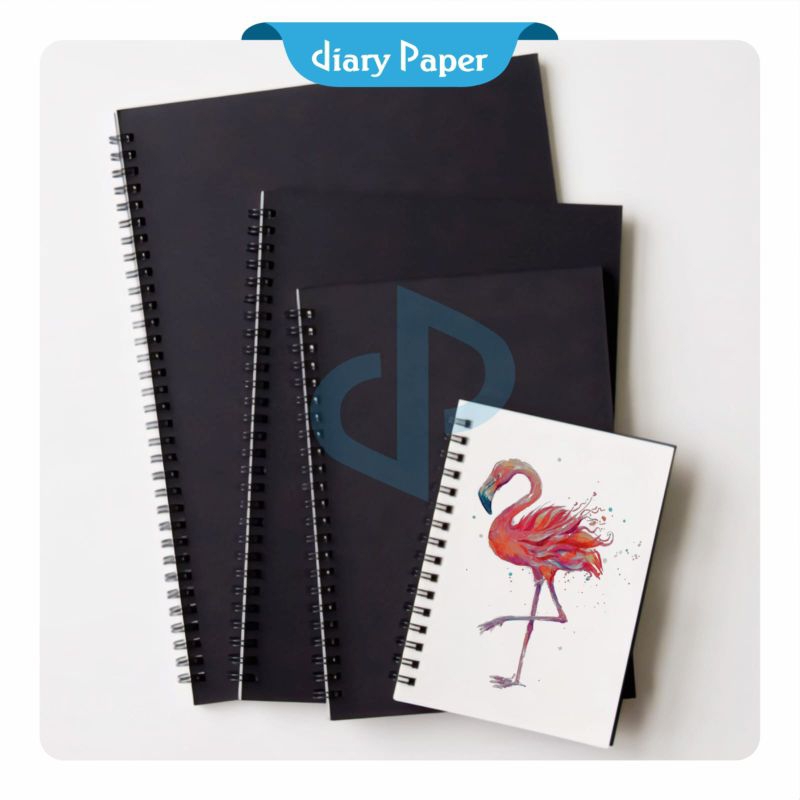

Sketchbook Buku sketsa A5 & A6 double ring spiral 100 halaman Notebook buku sketsa lukis pensil murah