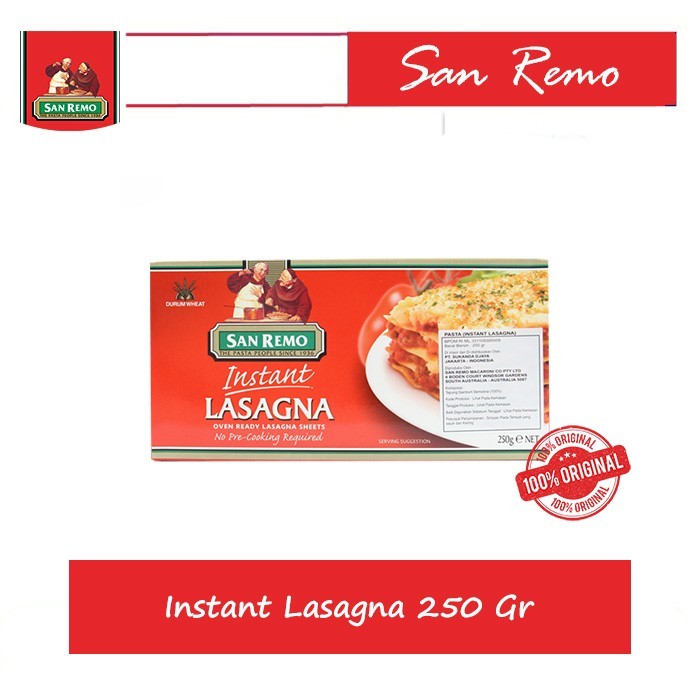 

San Remo Instant Lasagna 250 Gr